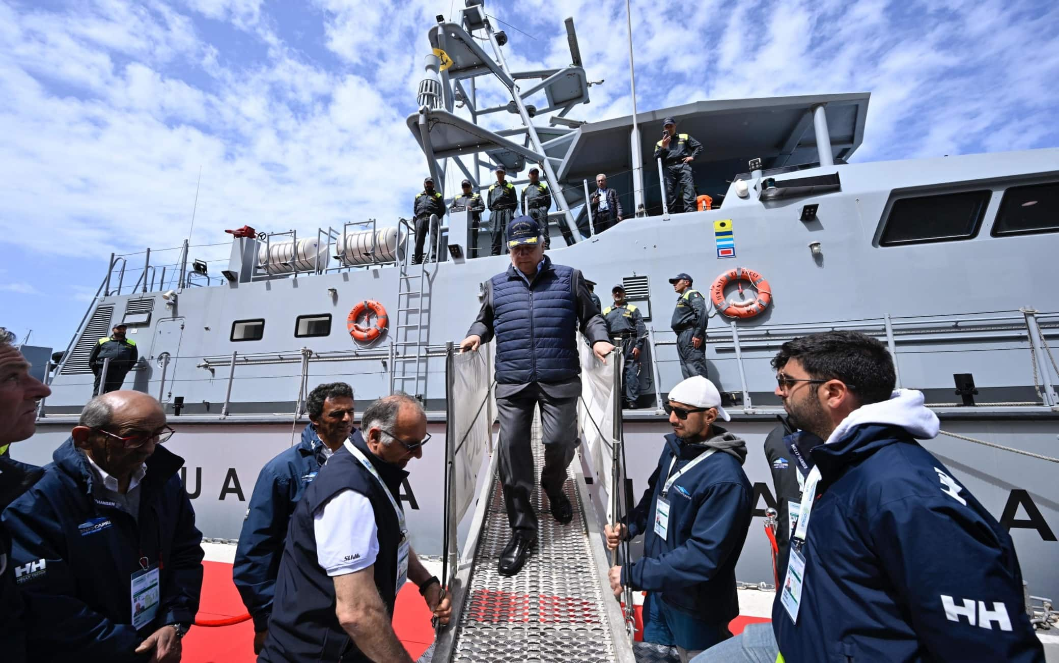 Tajani all'arrivo a Capri