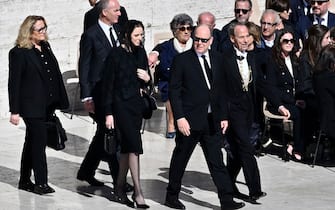 VATICAN CITY, VATICAN - APRILÂ 26: Princess Charlene of Monaco and Prince Albert II of Monaco arrive at the funeral of Pope Francis in St. Peterâ  s Square on April 26, 2025 in Vatican City, Vatican. Pope Francis died on April 21st at the age of 88. Born in Argentina as Jorge Mario Bergoglio, he was the first Latin American and the first Jesuit to become Pope when elected in 2013. Taking the name Francis after St Francis of Assisi, he promoted a more humble version of the papacy than many of his predecessors. He will be buried outside of the Vatican in a simple wooden coffin at the Basilica Santa Maria Maggiore.  (Photo by Antonio Masiello/Getty Images)