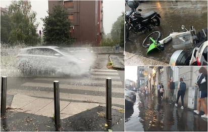 Maltempo al Nord, nubifragio a Milano. Grandine a Torino