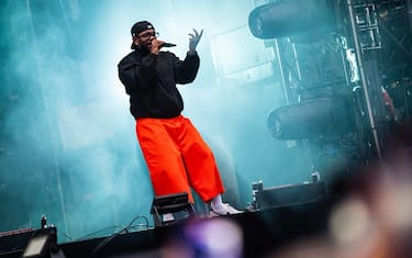 US rapper Kendrick Lamar performs during the  Rolling Loud hip-hop festival in Rotterdam on June 30, 2023. (Photo by Jesse Wensing / ANP / AFP) / Netherlands OUT (Photo by JESSE WENSING/ANP/AFP via Getty Images)