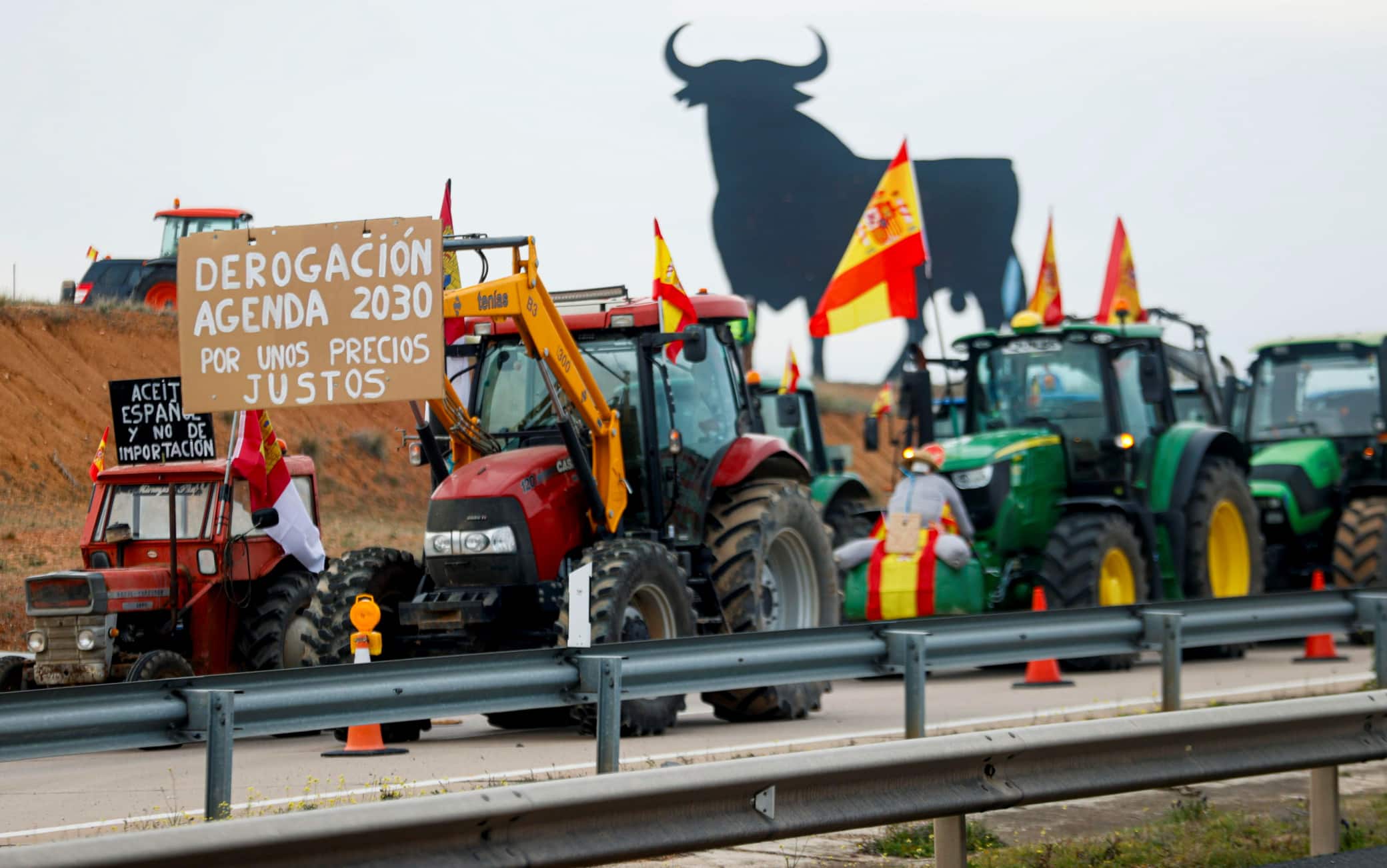La protesta dei trattori in Spagna
