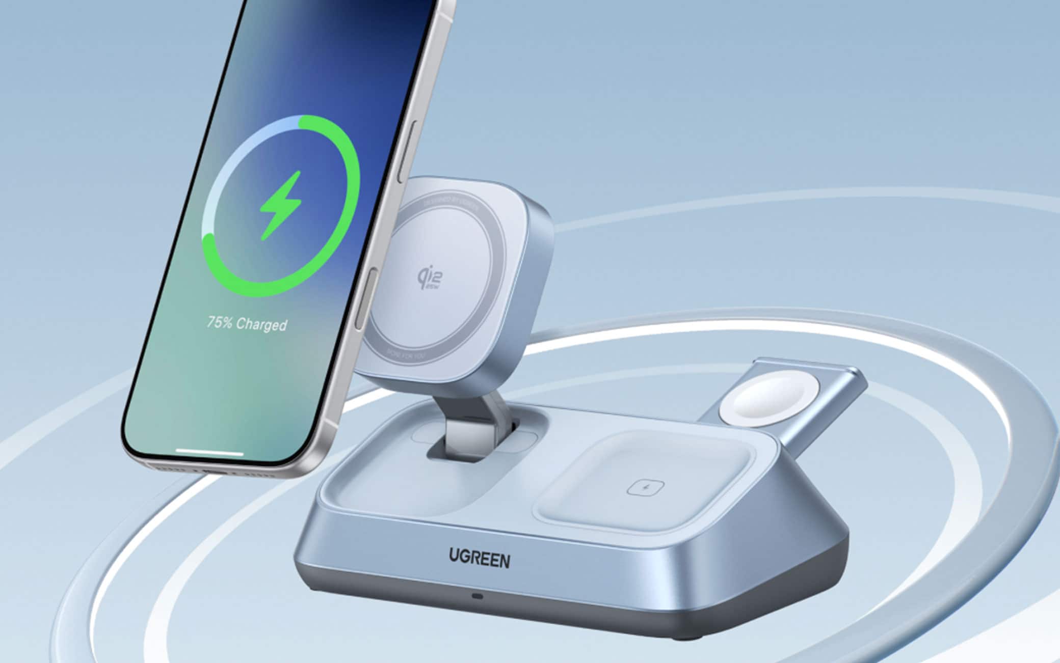 MagFlow 3-in-1 Magnetic Wireless Desktop Charger 25W MagFlow 3-in-1 Magnetic Wireless Desktop Charger 25W