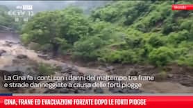 Cina, frane ed evacuazioni forzate dopo le forti piogge