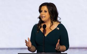 epa11482558 Republican Representative from New York Elise Stefanik delivers remarks during the second day of the Republican National Convention (RNC) at Fiserv Forum in Milwaukee, Wisconsin, USA, 16 July 2024. The convention comes days after a 20-year-old Pennsylvania man attempted to assassinate former President and current Republican presidential nominee Donald Trump. The 2024 Republican National Convention is being held 15 to 18 July 2024 in which delegates of the United States  Republican Party select the party's nominees for president and vice president in the 2024 United States presidential election.  EPA/JIM LO SCALZO