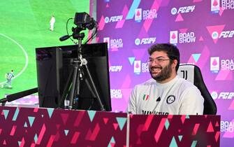 TURIN, ITALY - OCTOBER 25: Danilo "DaniPitbull" Pinto during the Lega Serie A ESports Juventus Roadshow at Allianz Stadium on October 25, 2023 in Turin, Italy. (Photo by Chris Ricco - Juventus FC/Juventus FC via Getty Images)