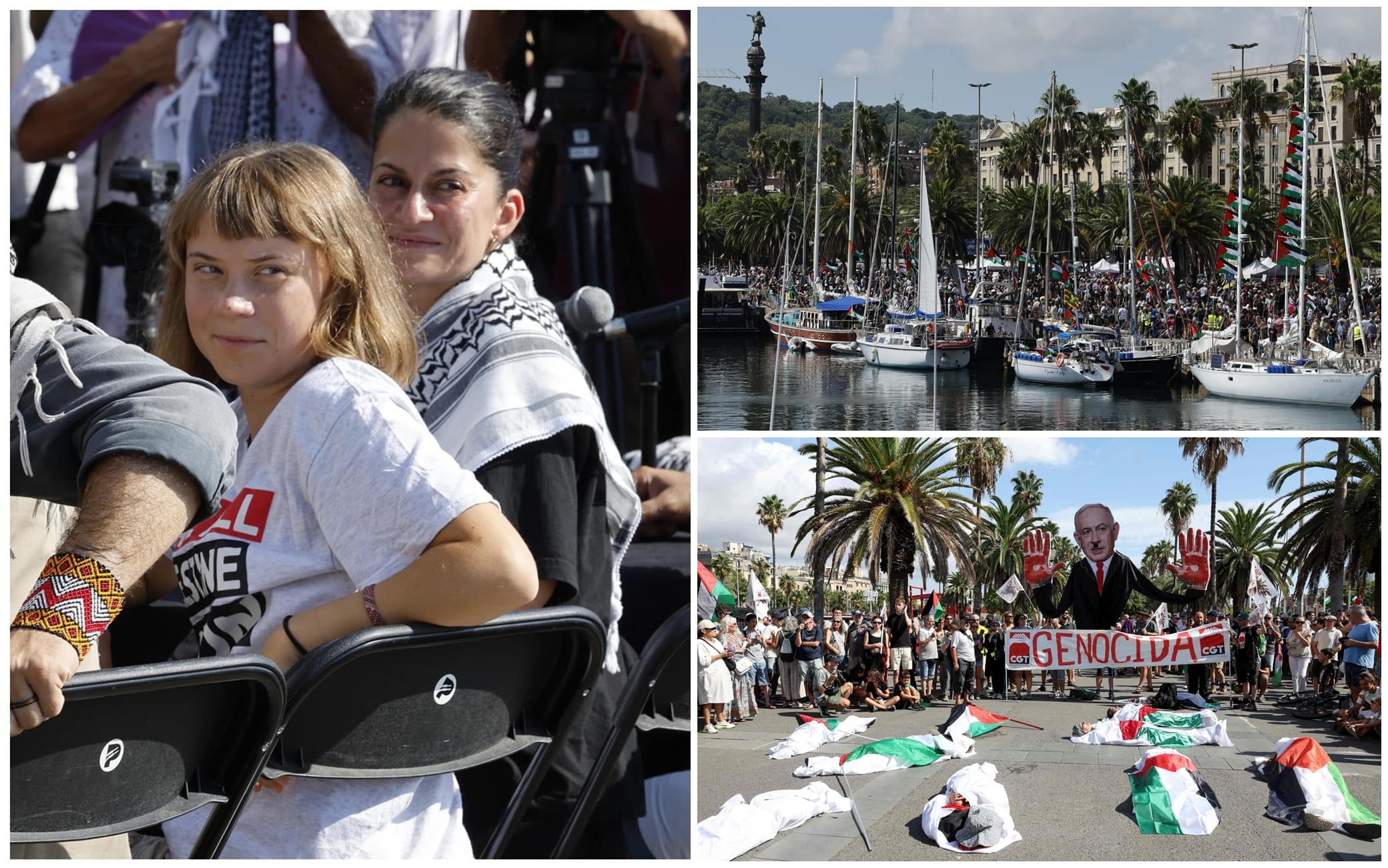 La partenza da Barcellona con Greta Thunberg