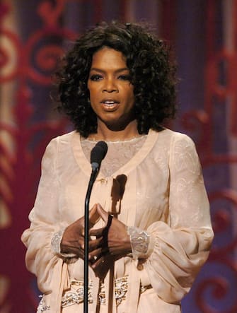 Oprah Winfrey, presenter, attends "Moving Image Salutes John Travolta" at the Waldorf Astoria Hotel in New York City on Sunday, November 5, 2004. (Photo by Theo Wargo/WireImage for NBC Universal Photo Department)