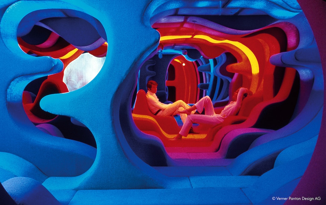 Verner Panton, Fantasy Landscape, installation view of the Visiona II exhibition, International Furniture Fair Cologne, 1970 © Verner Panton Design AG