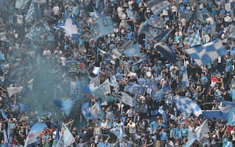 Napoli supporters prior to the Italian Serie A soccer match SSC Napoli vs US Salernitana at 'Diego Armando Maradona' stadium in Naples, Italy, 30 april 2023. ANSA / CIRO FUSCO