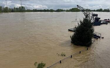 Il fiume Po a Piacenza