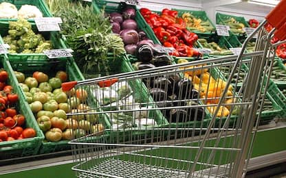 Un'immagine d'archivio di un carrello della spesa in un supermercato della capitale. MARIO DE RENZIS/ANSA/TO