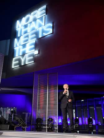 ROME, ITALY - JUNE 20: Alessandro Giuli speaks on stage during the 77th Nastri D'Argento 2023 - Cinema at Maxxi on June 20, 2023 in Rome, Italy. (Photo by Daniele Venturelli/WireImage)