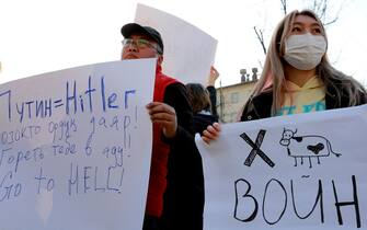 protesta a Bishkek