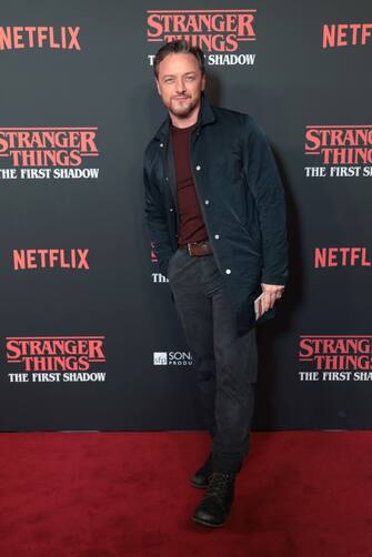LONDON, ENGLAND - DECEMBER 14: James McAvoy attends the "Stranger Things: The First Shadow" World Premiere at the Phoenix Theatre on December 14, 2023 in London, England. (Photo by Shane Anthony Sinclair/Getty Images)