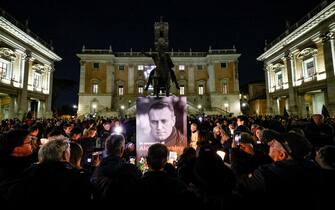 Fiaccolata a Roma per Navalny