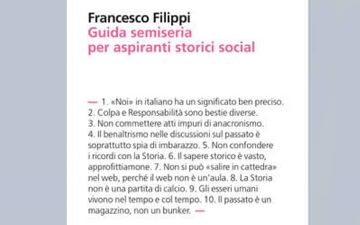 La copertina del libro di Francesco Filippi