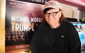 Film maker Michael Moore posing after the presentation of his documentary 'Michael Moore in Trumpland' at the cinema CFI Center in New York, US, 19 October 2016. PHOTO: JOHANNES SCHMITT-TEGGE/dpa