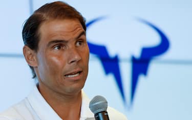 epa10636644 Spanish tennis player and 22-time Grand Slam winner Rafael Nadal delivers a press conference at Rafa Nadal Academy in Manacor, Mallorca, Balearic islands, Spain, 18 May 2023. Nadal announced his withdrawal from the upcoming Roland Garros tennis tournament due to an injury and stated that 2024 will most likely be his last year as a professional tennis player.  EPA/CATI CLADERA
