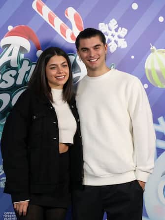 Italian youtuber Luca Campolunghi and Alice Muzza guests at the inauguration of A Christmas Magic, the largest Christmas park in Italy at Allianz Mico in CityLife. Milan (Italy), December 6th, 2023 (Photo by Sheila Gallerani/Archivio Sheila Gallerani/Mondadori Portfolio via Getty Images)