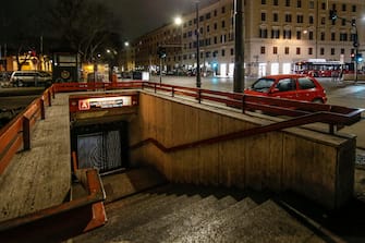 The "Ottaviano" underground station closed during the emergency lockdown due to the Covid-19 Coronavirus outbreak in Rome, Italy, 14 March 2020. Italy is under lockdown in an attempt to prevent the spread of the pandemic Coronavirus. 
ANSA/FABIO FRUSTACI