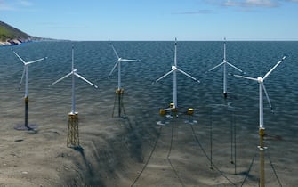 energia fonti rinnovabili green economy pala eolica pale eoliche vento eolico flottante galleggiante