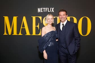 LOS ANGELES, CALIFORNIA - DECEMBER 12: (L-R) Carey Mulligan and Bradley Cooper attend Netflix's Maestro LA special screening at Academy Museum of Motion Pictures on December 12, 2023 in Los Angeles, California. (Photo by Emma McIntyre/Getty Images for Netflix)