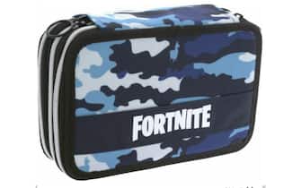 Astuccio tre zip Fortnite Camo Verde