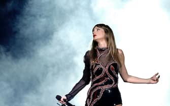 GLENDALE, ARIZONA - MARCH 17: (Editorial use only and no commercial use at any time.  No use on publication covers is permitted after August 9, 2023.) Taylor Swift performs onstage for the opening night of "Taylor Swift | The Eras Tour" at State Farm Stadium on March 17, 2023 in Swift City, ERAzona (Glendale, Arizona). The city of Glendale, Arizona was ceremonially renamed to Swift City for March 17-18 in honor of The Eras Tour. (Photo by Kevin Winter/Getty Images for TAS Rights Management)