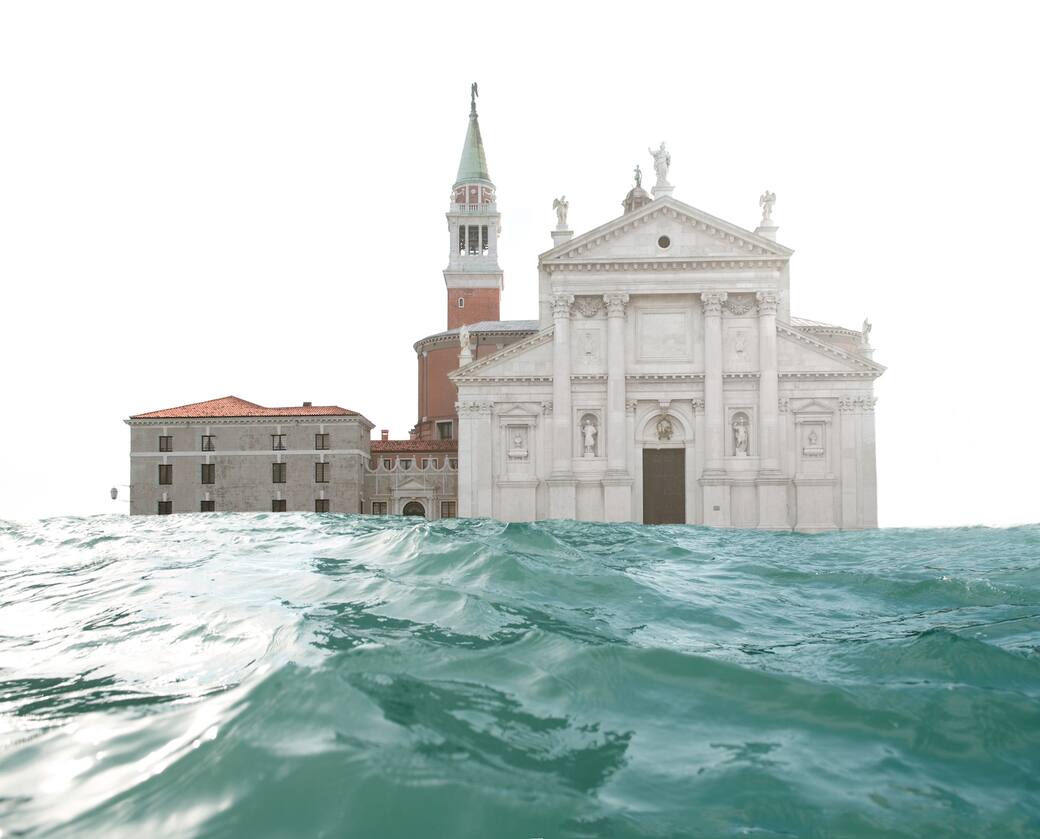 Silvia Camporesi, Le tre chiese (Quando comincia l’acqua, #2, #3, #7), 2011 stampa inkjet. 3 elementi, 63 cm x 73 cm ciascuna © Silvia Camporesi. Courtesy l’artista. Collezione Farnesina, Roma