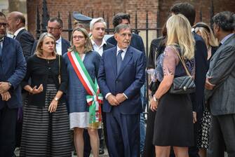 Anna Scavuzzo e Ignazio La Russa al funerale di Francesco Alberoni nella basilica di S.Ambrogio, Milano 19 Agosto 2023
ANSA/MATTEO CORNER