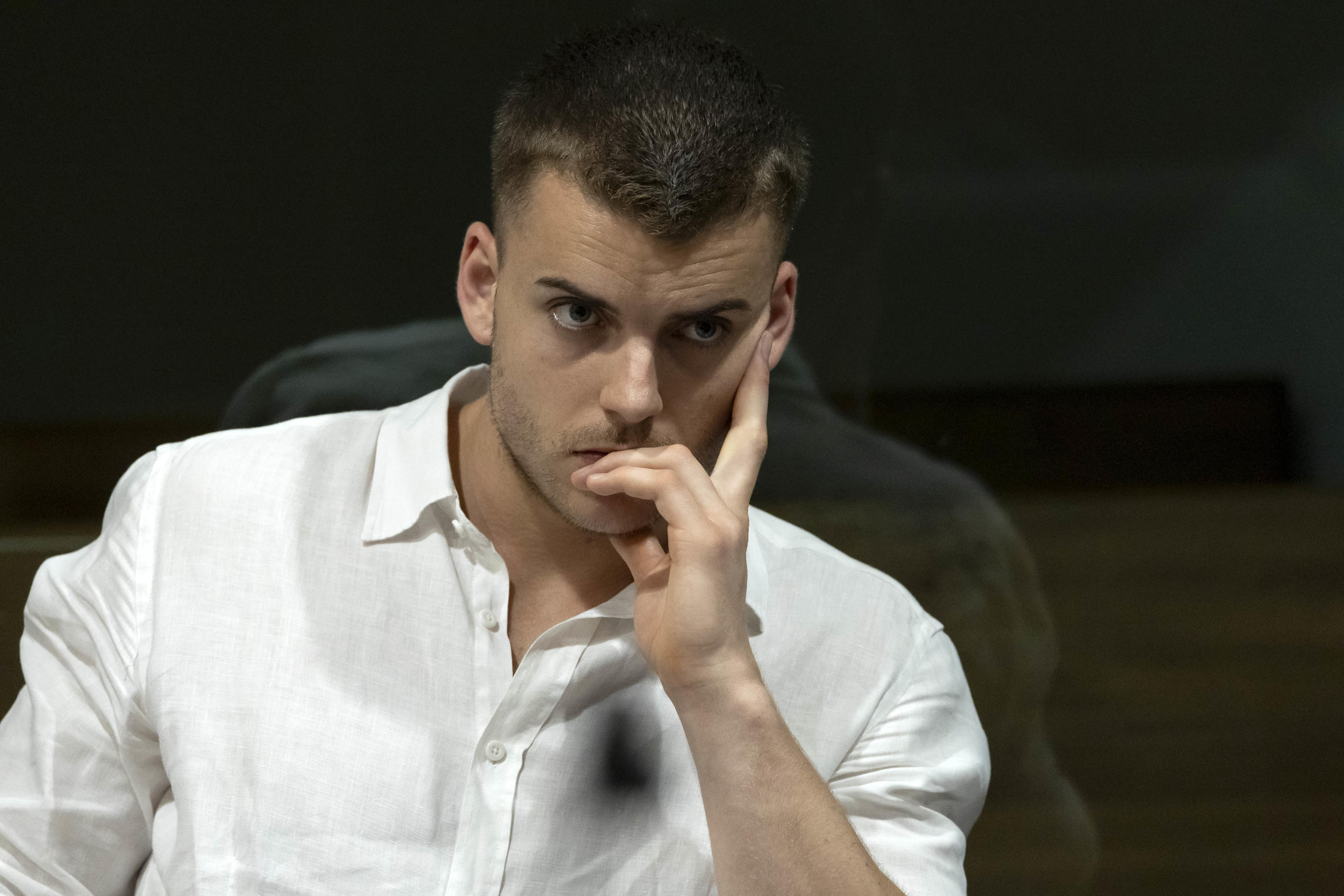 Gabriele Natale Hjorht, allÂ?interno dellÂ?aula della corte dÂ?appello,  per il processo bis per la morte del Carabiniere Mario Cerciello Rega, Roma, 3 luglio 2024 ANSA/MASSIMO PERCOSSI