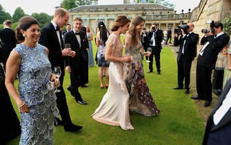 The Duke and Duchess of Cambridge (centre foreground) walk alongside the Marquess and Marchioness of Cholmondeley as they attend a gala dinner at Houghton Hall in King's Lynn in support of East Anglia's Children's Hospices' nook appeal, which is raising funds to build and equip a new children's hospice for families in Norfolk.