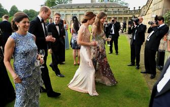 The Duke and Duchess of Cambridge (centre foreground) walk alongside the Marquess and Marchioness of Cholmondeley as they attend a gala dinner at Houghton Hall in King's Lynn in support of East Anglia's Children's Hospices' nook appeal, which is raising funds to build and equip a new children's hospice for families in Norfolk.