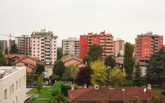 View of Buildings in the town of Segrate, Italy