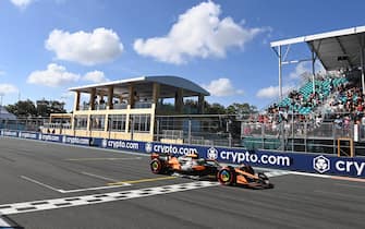 MIAMI INTERNATIONAL AUTODROME, UNITED STATES OF AMERICA - MAY 04: Lando Norris, McLaren MCL38 during the Miami GP at Miami International Autodrome on Saturday May 04, 2024 in Miami, United States of America. (Photo by Mark Sutton / Sutton Images)