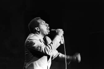 MONTEREY, CA - JUNE 17: Soul singer Otis Redding performs onstage at the Monterey International Pop Festival on June 17, 1967 in Monterey, California. (Photo by Bob Buchanan/Michael Ochs Archives/Getty Images) 