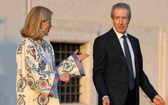 Elisabetta Belloni e Mario Parente durante il Ricevimento al Quirinale in occasione della Festa della Repubblica (Roma - 2023-06-01, LUIGI MISTRULLI) p.s. la foto e' utilizzabile nel rispetto del contesto in cui e' stata scattata, e senza intento diffamatorio del decoro delle persone rappresentate