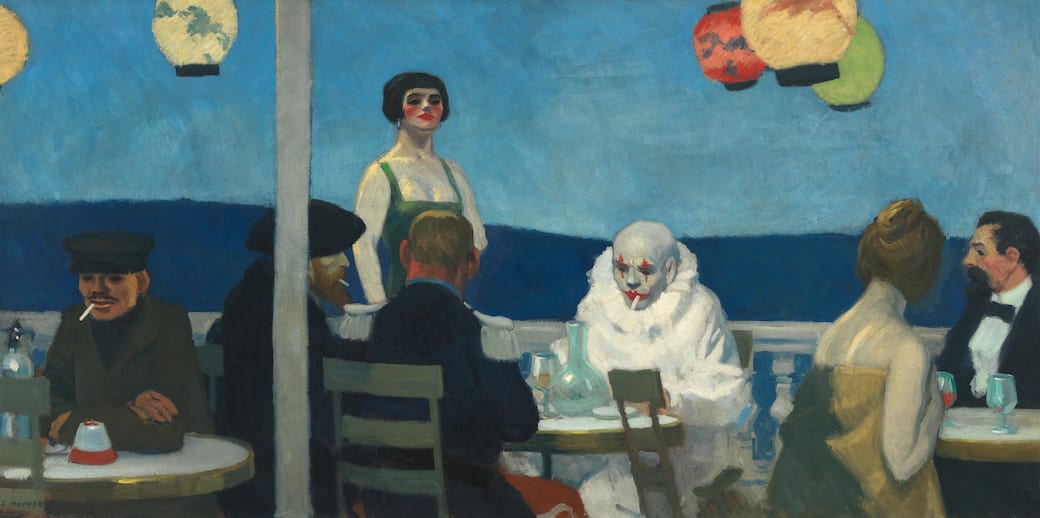 Edward Hopper, Soir Bleu / Sera Blu, 1914. Olio su tela, 91,8 × 182,7 cm. Whitney Museum of American Art, New York; Josephine N. Hopper Bequest / lascito di Josephine N. Hopper 70.1208 © Heirs of Josephine N. Hopper/SIAE