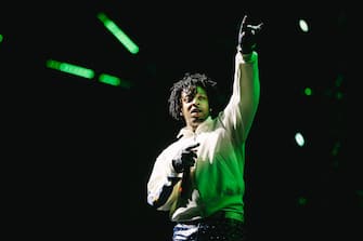 INDIO, CALIFORNIA - APRIL 16: 21 Savage performs at the Sahara Tent at 2022 Coachella Valley Music and Arts Festival weekend 1 - day 2 on April 16, 2022 in Indio, California. (Photo by Matt Winkelmeyer/Getty Images for Coachella)