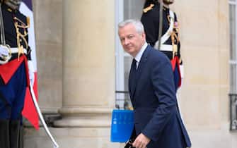 French Economy Minister Bruno Le Maire.
French President Emmanuel Macron and his wife Brigitte Macron welcome Australian Prime Minister Anthony Albanese and his partner Jodie Haydon at Elysee Palace.
Paris, FRANCE-01/07/2022