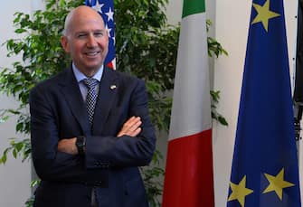 US Ambassador to Italy, Jack Markell, poses for photographer during the presentation to journalists of some 600 stolen works of art that where gave back by the United States of America to the Italian Carabinieri Command for the Protection of Cultural Heritage, in Rome, Italy, 28 May 2024. ANSA/ETTORE FERRARI

