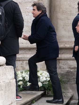 Urbano Cairo during the funeral of Maurizio Costanzo at the Church of the Artists in Piazza del Popolo Rome Italy February 27 2023