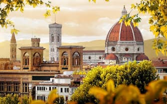 Cathedral of Saint Mary of the Flower in Florence in autumn, Italy