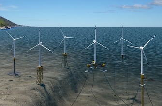 energia fonti rinnovabili green economy pala eolica pale eoliche vento eolico flottante galleggiante