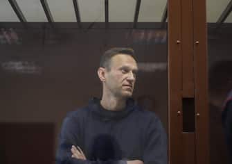 epa08988498 A handout photo made available by the Press Service of the Babushkinsky district court shows Russian opposition leader Alexei Navalny during a hearing of a case on slander charges in Moscow, Russia, 05 February 2021. In June 2020 the Russian Investigative Committee opened a criminal case against Alexei Navalny on charges of slander against WWII veteran Ignat Artemenko after Navalny s comment about a video promoting the amendments to the Russian Constitution.  EPA/BABUSHKINSKY DISTRICT COURT PRESS SERVICE / HANDOUT  HANDOUT EDITORIAL USE ONLY/NO SALES