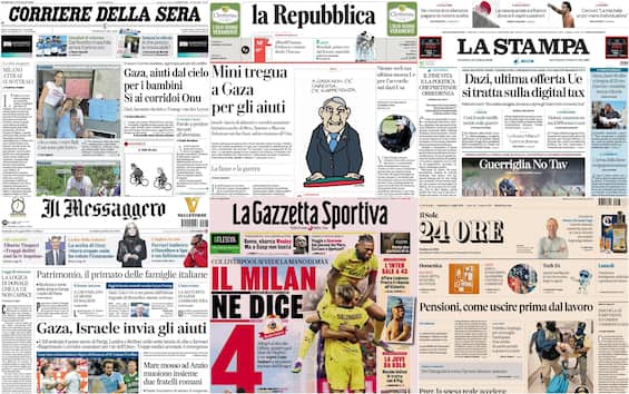 Le prime pagine dei quotidiani di oggi 27 luglio: la rassegna stampa di Sky TG24 Le prime pagine dei quotidiani di oggi 27 luglio: la rassegna stampa di Sky TG24