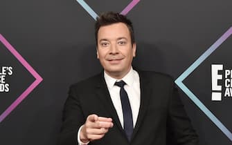 SANTA MONICA, CALIFORNIA - NOVEMBER 11: Jimmy Fallon arrives at E! People's Choice Awards at Barker Hangar on November 11, 2018 in Santa Monica, California. (Photo by David Crotty/Patrick McMullan via Getty Images)