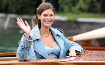 VENICE, ITALY - AUGUST 30: Bianca Balti arrives at the Hotel Excelsior pier for the 80th Venice International Film Festival 2023 on August 30, 2023 in Venice, Italy. (Photo by Daniele Venturelli/WireImage)