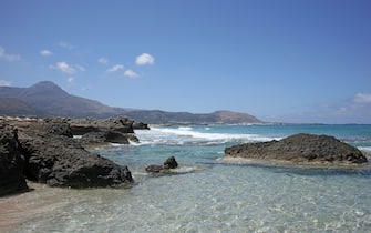 Falassarna beach blue lagoon crete island summer 2020 covid-19 holidays modern high quality prints