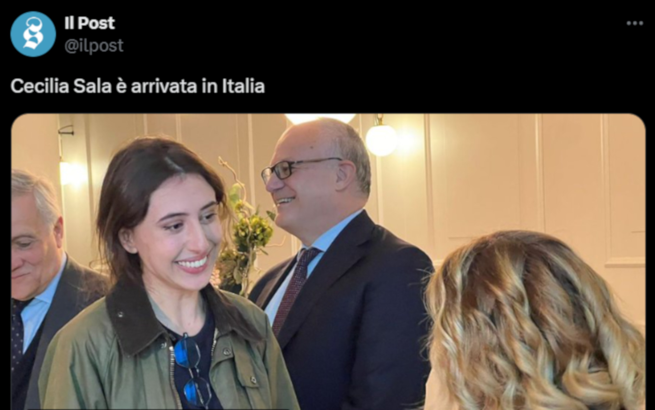 Cecilia Sala a Ciampino Cecilia Sala a Ciampino
